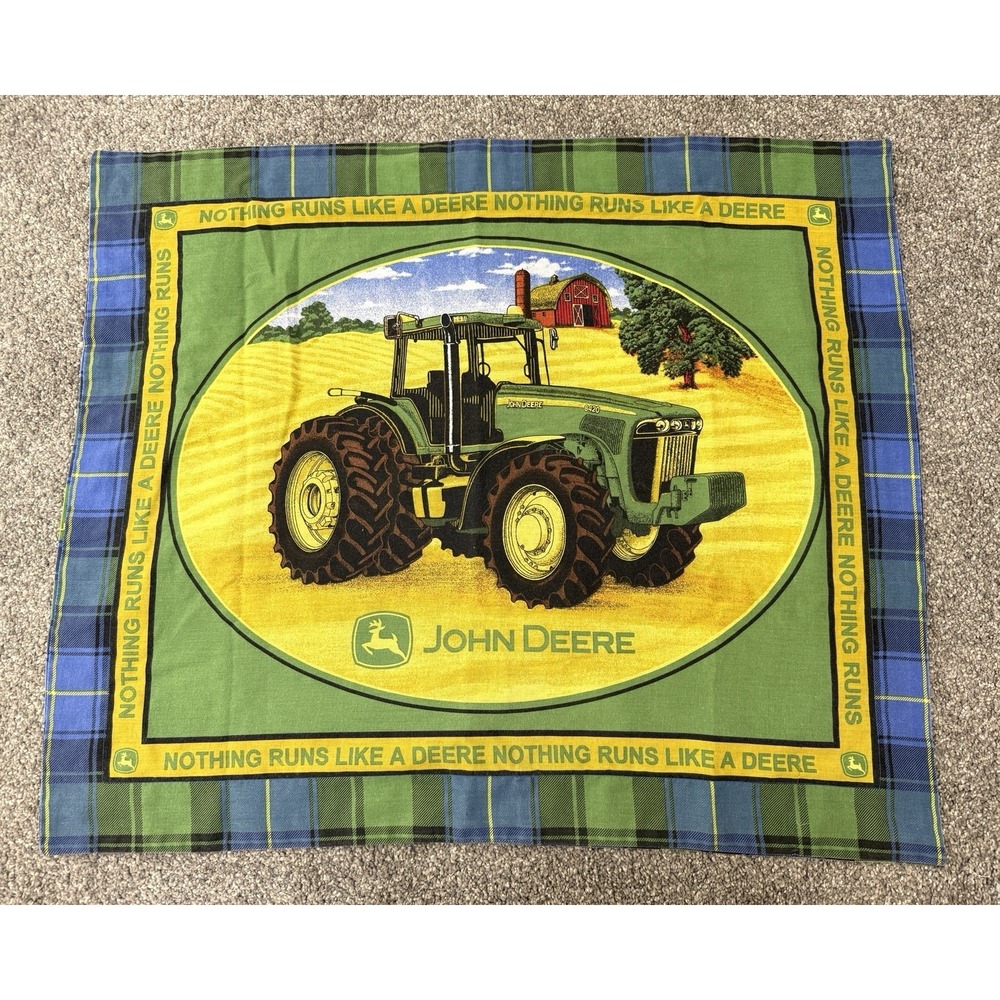 Vintage John Deere Pillowcase Standard Farm Tractor Nothing Runs Like A Deer